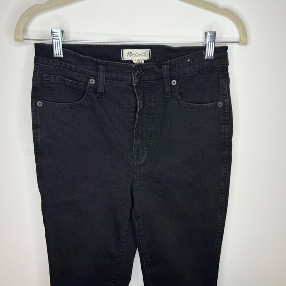 Madewell 10" High-Rise Skinny Jeans Size 28 Black Wash Denim - Picture 2 of 7